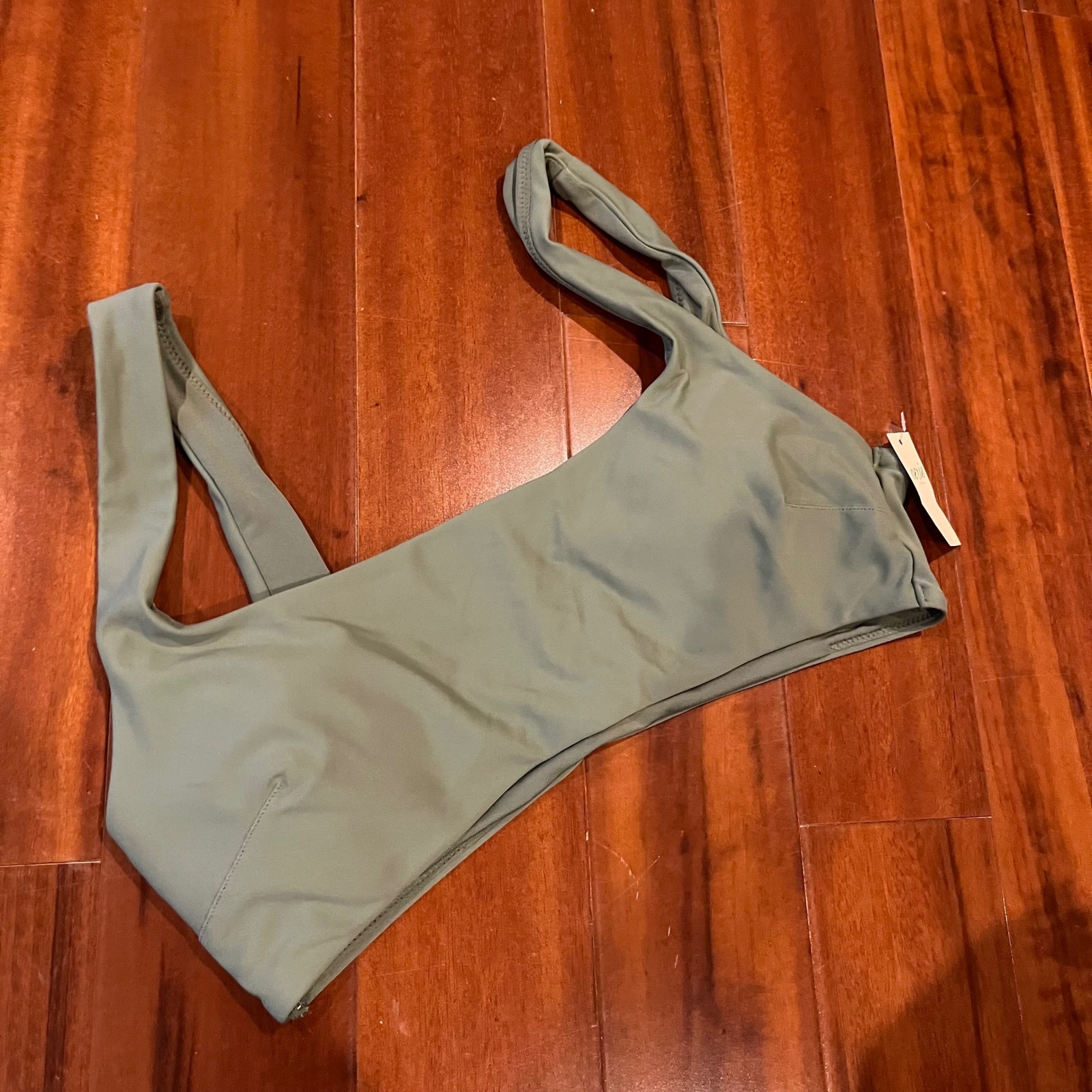 Aerie Green Bikini Top Bralette Swim Olive Solid Swim Swimwear New Size Medium